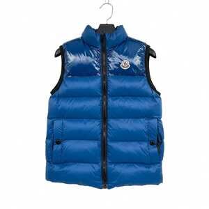 Moncler Kids Blue Nylon- Cotton Puffer Vest | Size 6